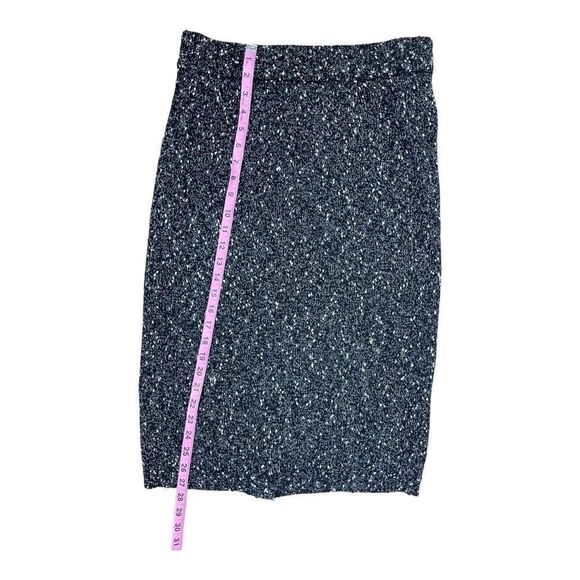 Collections Michelle Stuart Knit Black White Pencil Skirt Size M 90s Vintage - Picture 5 of 8